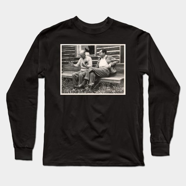 Future Presidents Dwight D. Eisenhower and Richard Nixon Long Sleeve T-Shirt by Soriagk